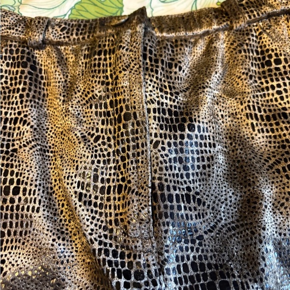 Vintage Carole Little Petites Faux Snakeskin Skirt Size 10 - Picture 2 of 7